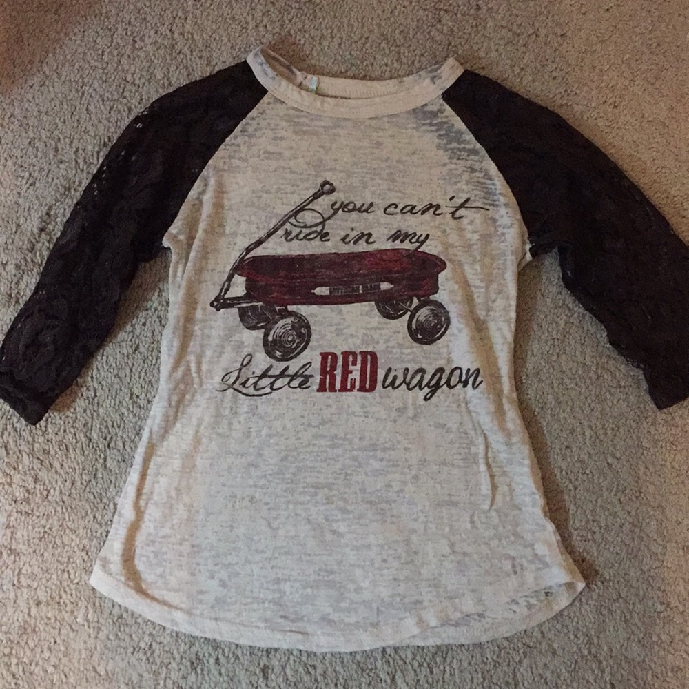Girls boutique 3/4th sleeve wagon top size 7